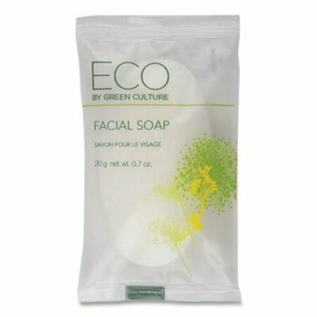 ADA INTERNATIONAL Eco by Grn, FACIAL SOAP BAR, CLEAN SCENT, 0.71 OZ PACK, 500PK SPEGCFL